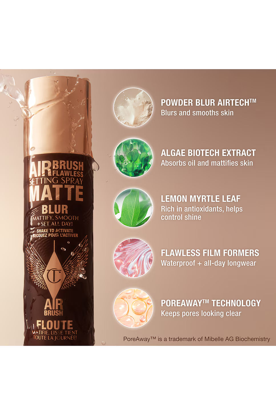 Cralotte Tilbuty Air Brush Setting Spray Mate