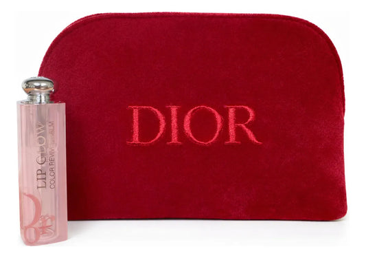 Set Dior Red Pouch (balsamo Dior Lip Glow + Cosmetiqueras)
