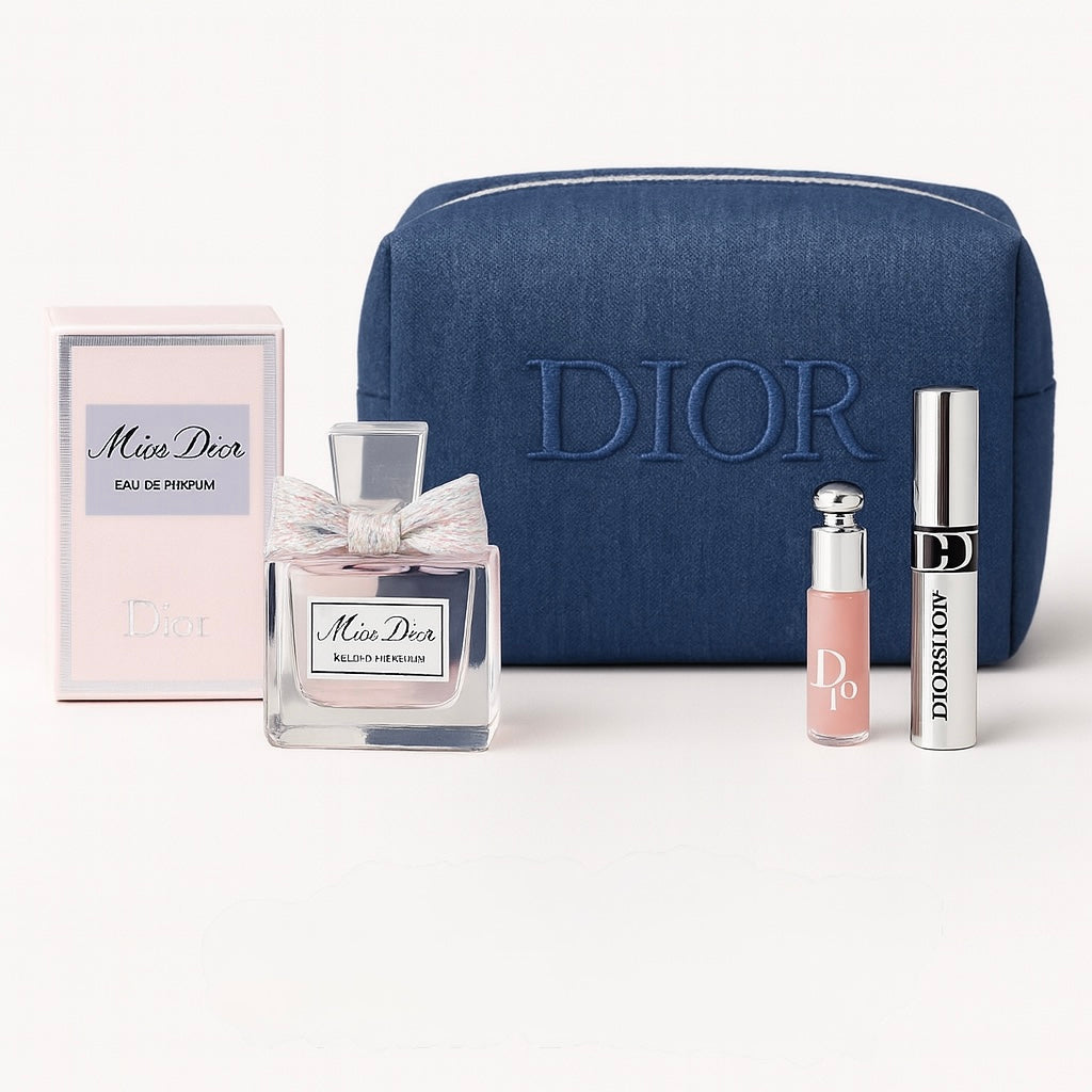 Set Dior Edición Especial (Miniaturas + Cosmetiquera Denim)