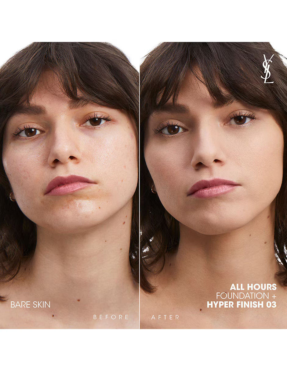 YSL Polvo compacto traslúcido All Hours Hyper Finish Powder Tono 03