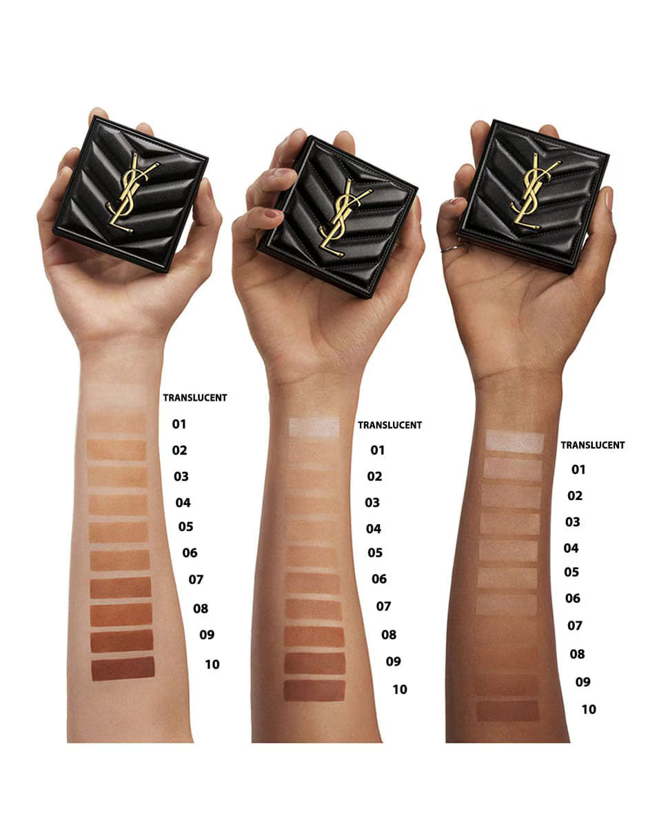 YSL Polvo compacto traslúcido All Hours Hyper Finish Powder Tono 02