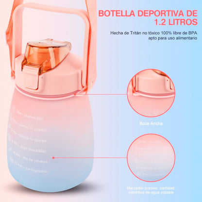 Botella Deportiva Motivacional 1.2L