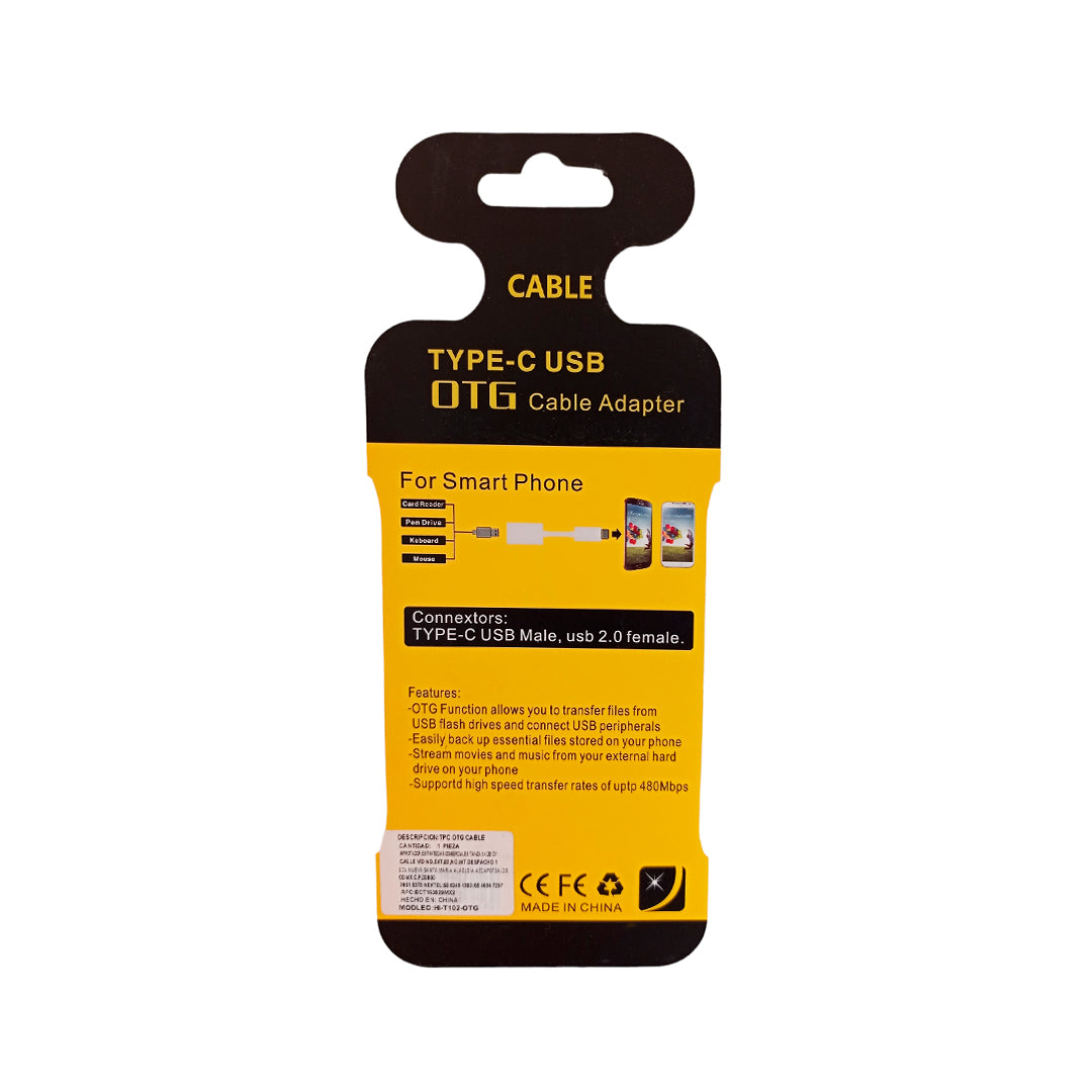 Cable Adaptador Convertidor OTG Tipo USB C Macho A USB 3.1 3.0 Hembra
