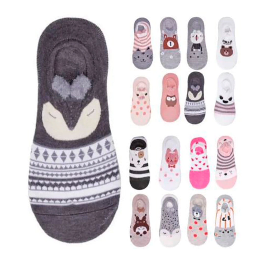 Calcetín Tin- Protector Para Dama Con Orejitas 12 Pares