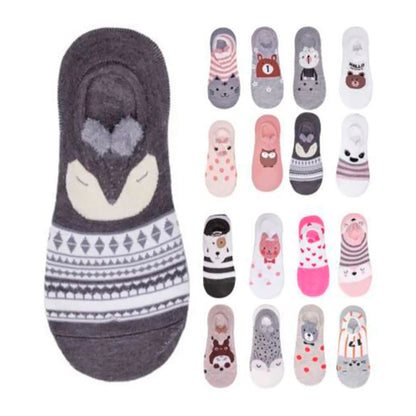 Calcetín Tin- Protector Para Dama Con Orejitas 12 Pares