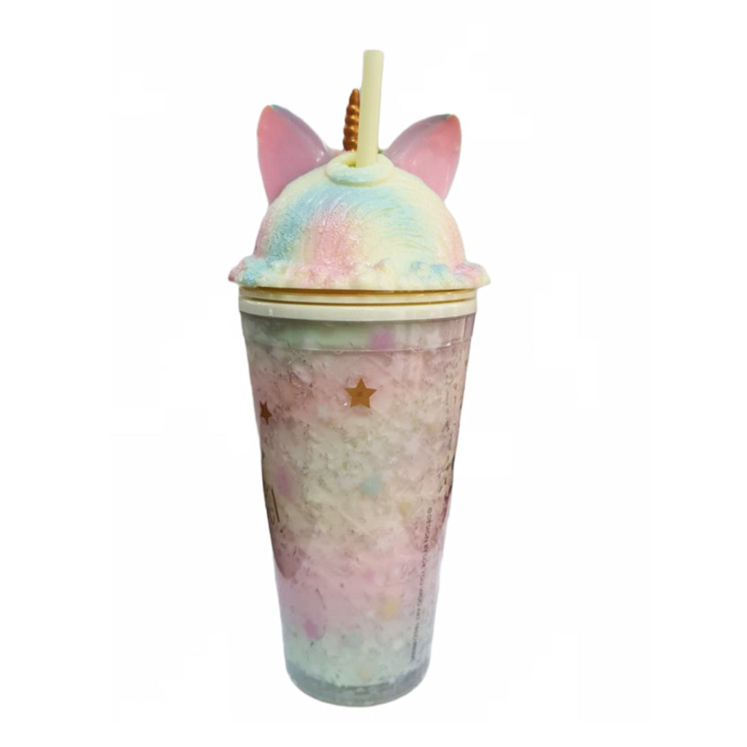 Vaso Térmico con Hidrogel Enfriador de Unicornio con Popote